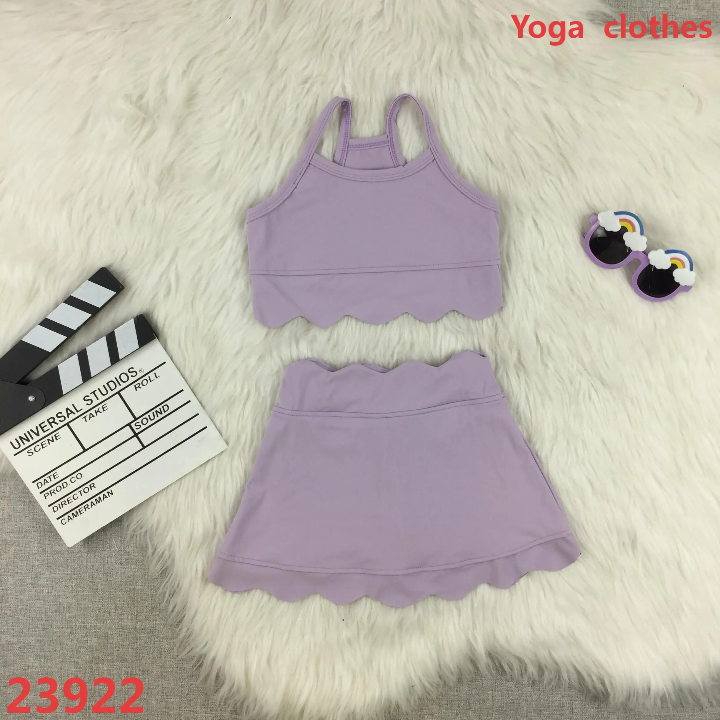 Manufacturer's Active Wear Girls Tennis Set Summer Sports Clothing for Kids Yoga-Inspired Design Baby Girl Sports Apparel - Image 5