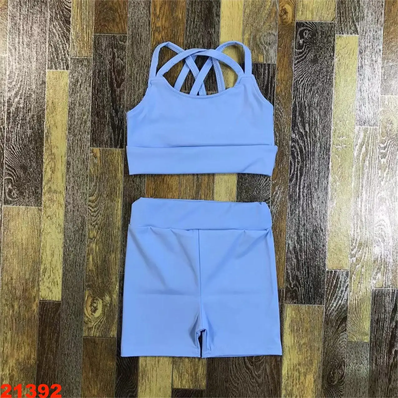 2025 Popular Kid Toddler Girl Yoga Sets Wholesale Golf Girls Bra Sport Shorts Fitness Active Wear Dance Children Yoga Clothes - Image 2