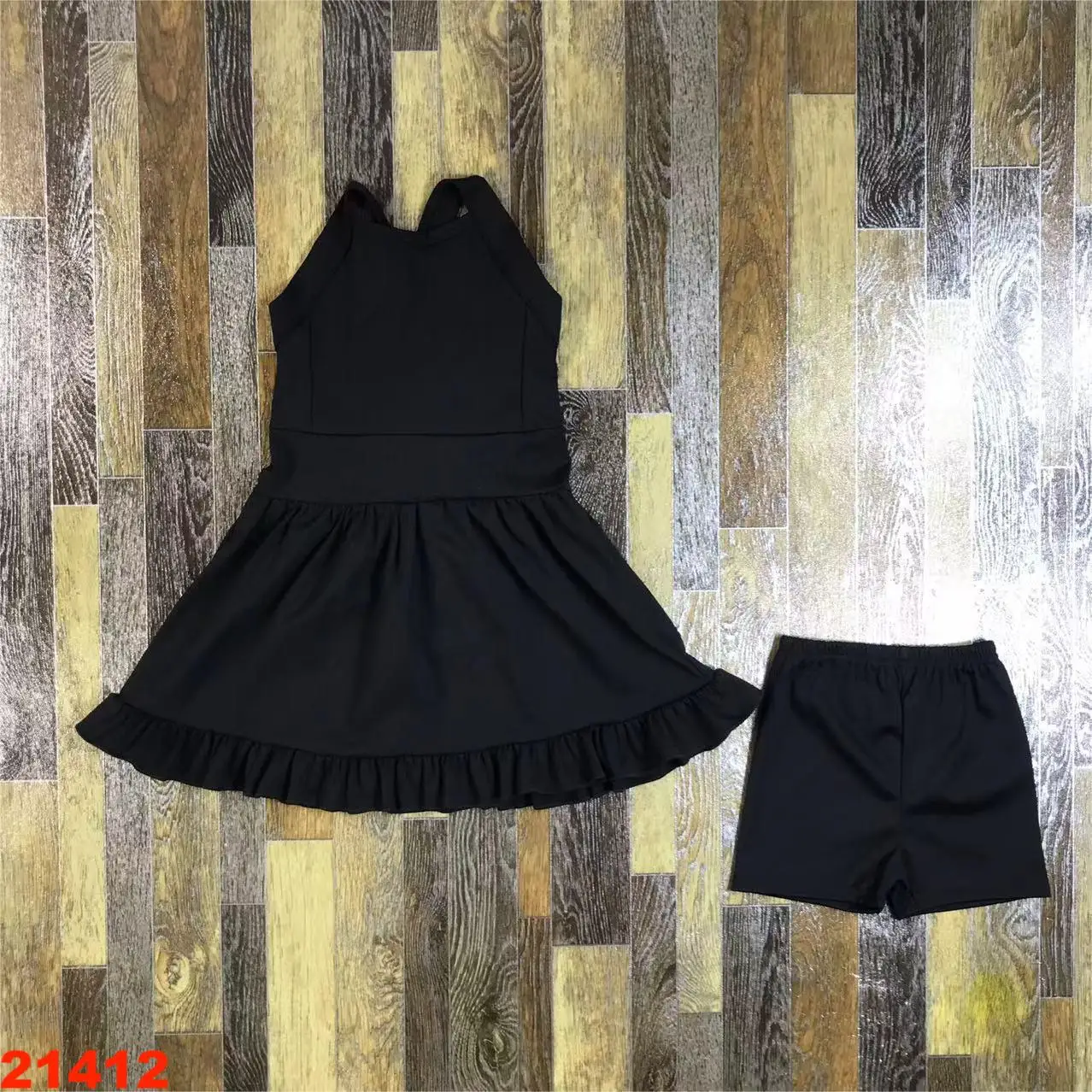 Little Girls Sportswear Solid Color Kids Golf Clothing Sets Wholesale Children Toddler New Design Yoga Tennis Dress With Shorts - Image 5