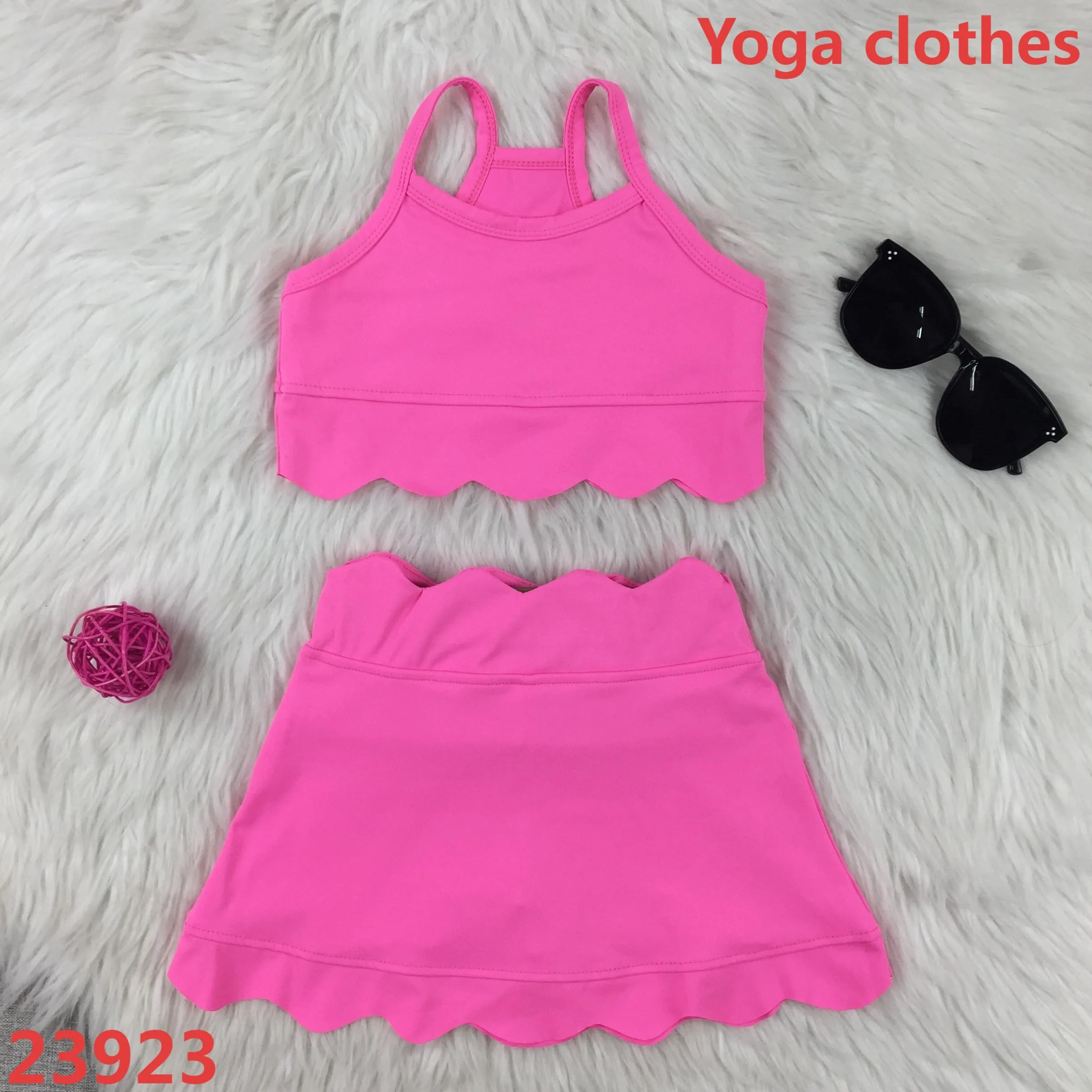 toddler girls sports bra and leggings set factory direct production
