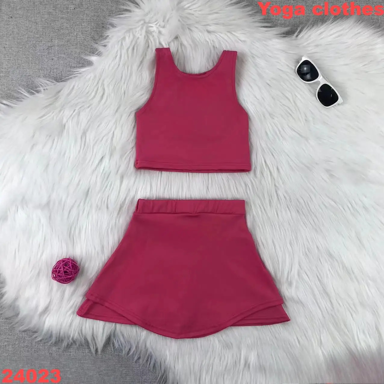 Manufacturer's Active Wear Girls Tennis Set Summer Sports Clothing for Kids Yoga-Inspired Design Baby Girl Sports Apparel - Image 4