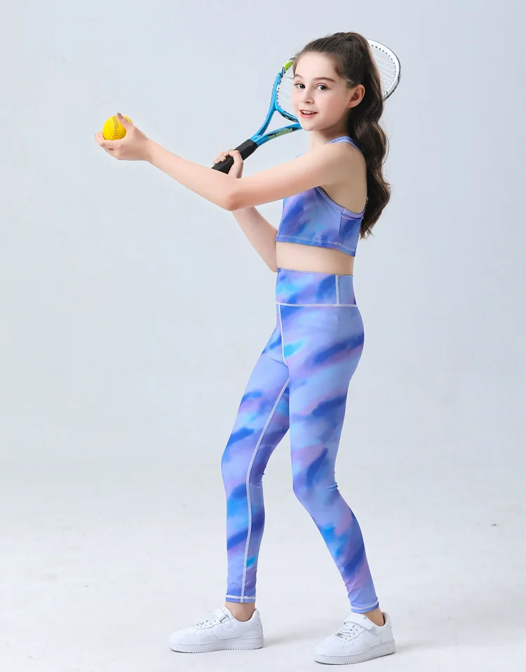 Black Color Ready to Ship Items Long Sleeve Yoga Set Fashion Yoga Set Kids Gym Set Active Wear Tennis Children Dress - Image 5