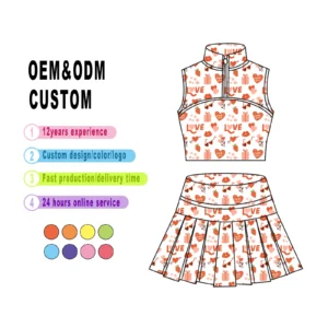 Custom One Piece Breathable Dress Girls Ladies Jumpsuit Toddler Athletic Wear Toddler Jumpsuit Active 2-pcs Set