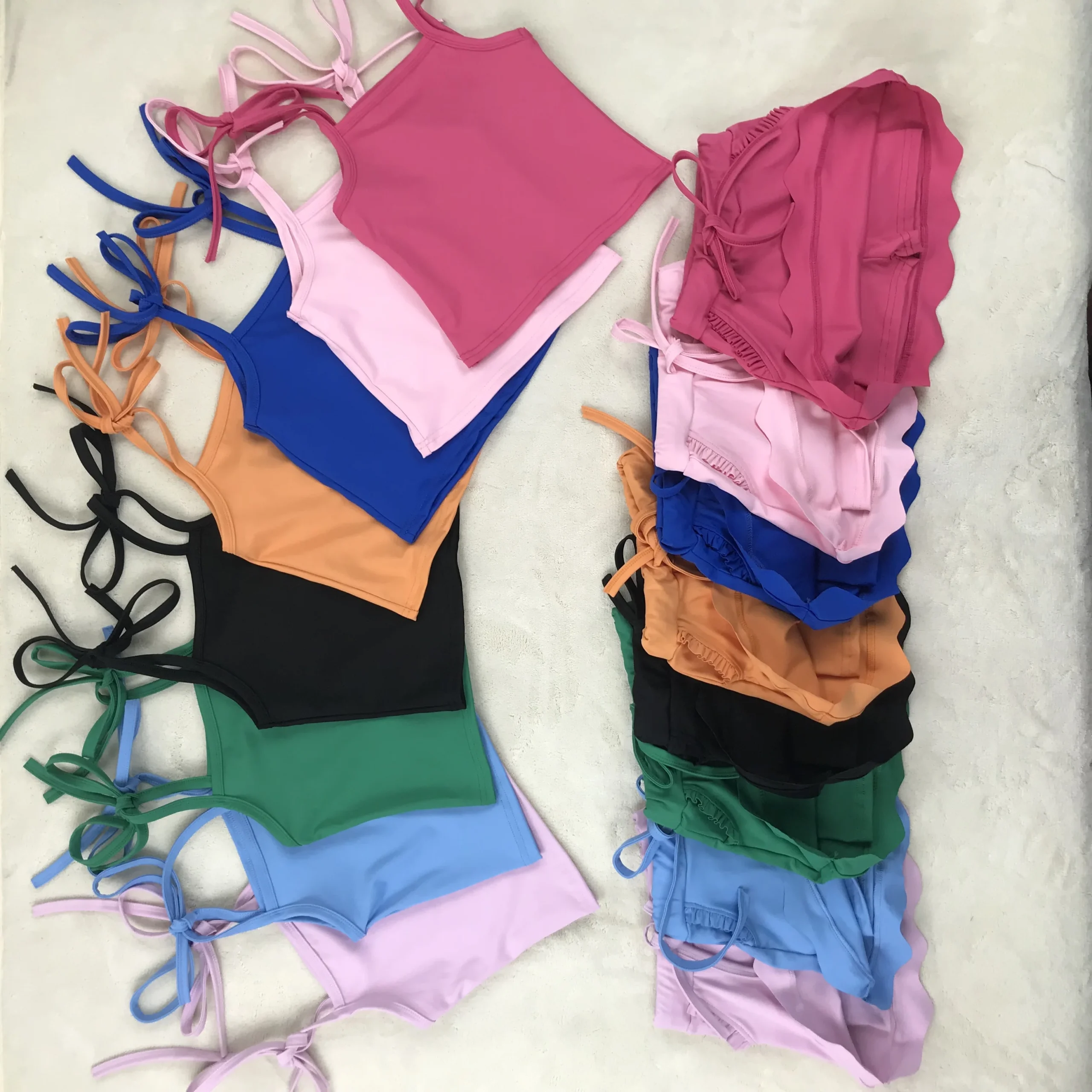 Solid Color Two-Piece Yoga Clothing Sets for Girls Eco-Friendly All Season Factory Wholesale Price - Image 2