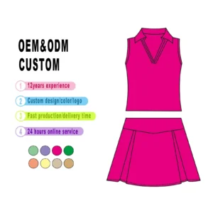 Children's Summer Two Piece Fitted Yoga Dress Ruffles Skirts Casual Gym Running Fitness Eco-Friendly Kids Clothing Custom Baby