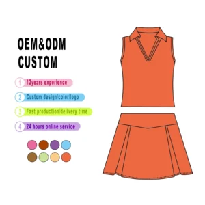 Children's Solid Two-Piece Fitted Yoga Dress Ruffles Skirts Eco-Friendly Casual Gym Sportswear for Baby Girls Summer Sleeveless