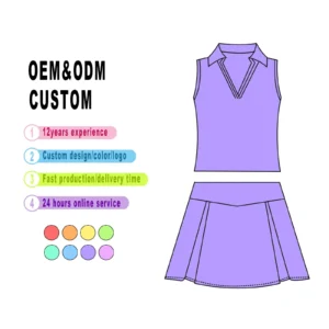 Custom Active Wear Kids Girls Sports Nylon Tennis Suit Toddler Girls Summer Sportswear Set Girls Unique Design Yoga Set