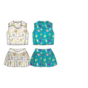 New Style Baby Girl Sets Custom Print Yoga Fabric Sweet Style Kids Summer Cloth 0-16 Years Old Matching Girl Yoga Sets
