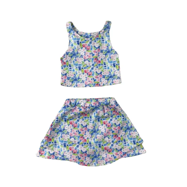 Manufacturer's Active Wear Girls Tennis Set Summer Sports Clothing for Kids Yoga-Inspired Design Baby Girl Sports Apparel