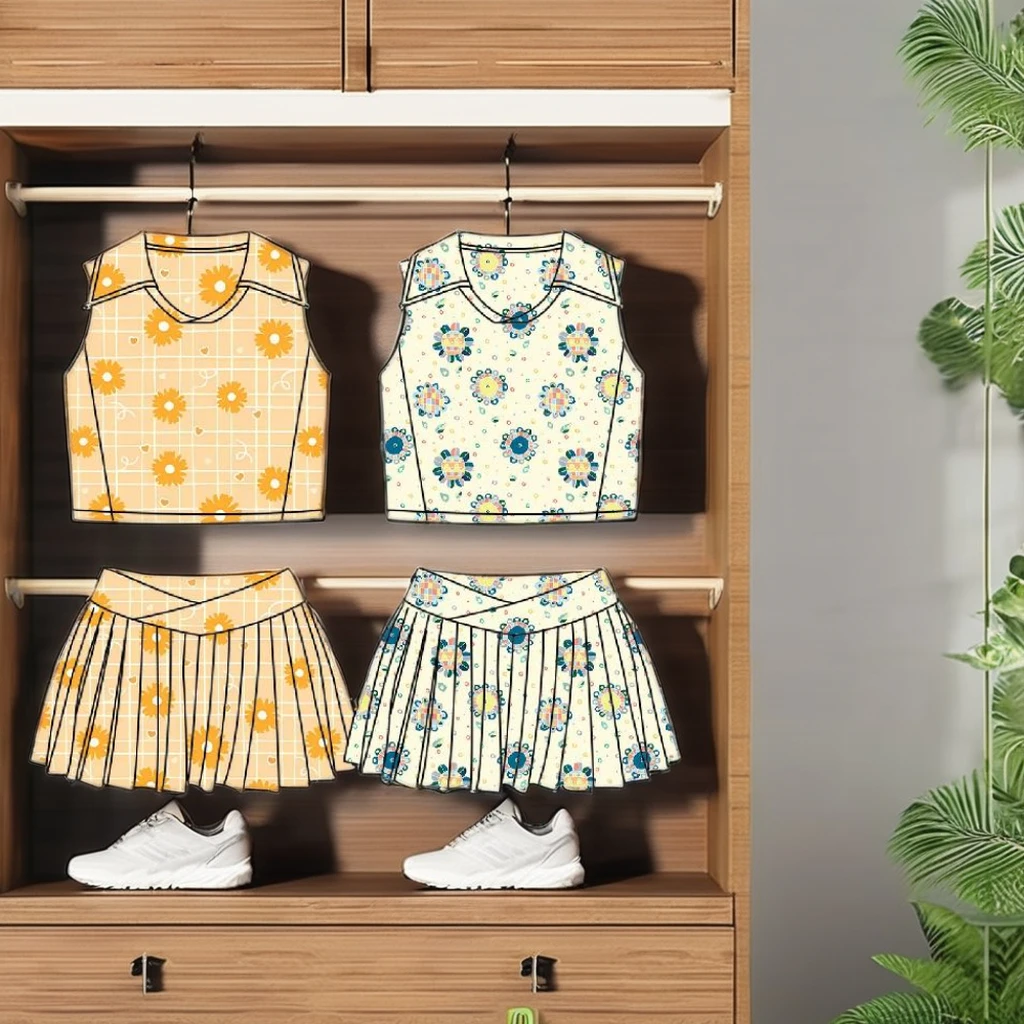 Sports Pattern Yoga Clothing Sets for Little Kids Girls Customized Packaged Yoga Set 2-Piece Outfits for 2-16 Years